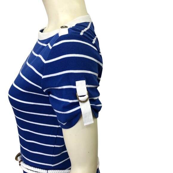 LAUREN RALPH LAUREN womens‎ striped BOAT NECK casual DRESS SM - Picture 5 of 10